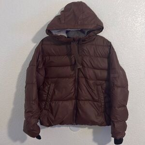 NWT-HUNTER- admiral coffee puffer jacket- coffee/ brown color-Women's size Small